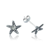 Boucles d'oreilles à tige en argent en forme d'étoile de mer